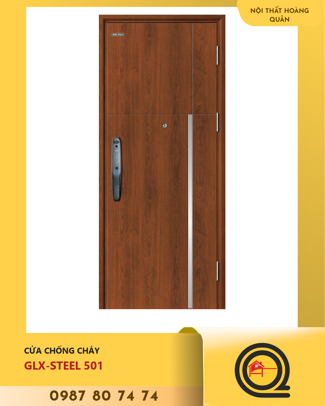 Cửa Thép Vân Gỗ GLX-STEEL 501